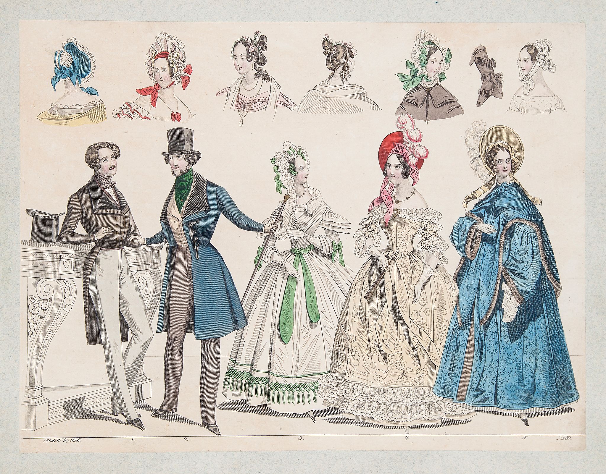 Figurino della Moda (Il),  vol.1  &  2,   105 hand-coloured engraved fashion plates, lightly water-