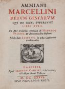 Marcellinus (Ammianus) - Rerum Gestarum...libri XVIII,   edited by H. Valesius, title in red and