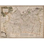Surrey.- Bowen (Emanuel) - An Accurate Map of the County of Surrey; An Accurate Map of the County of