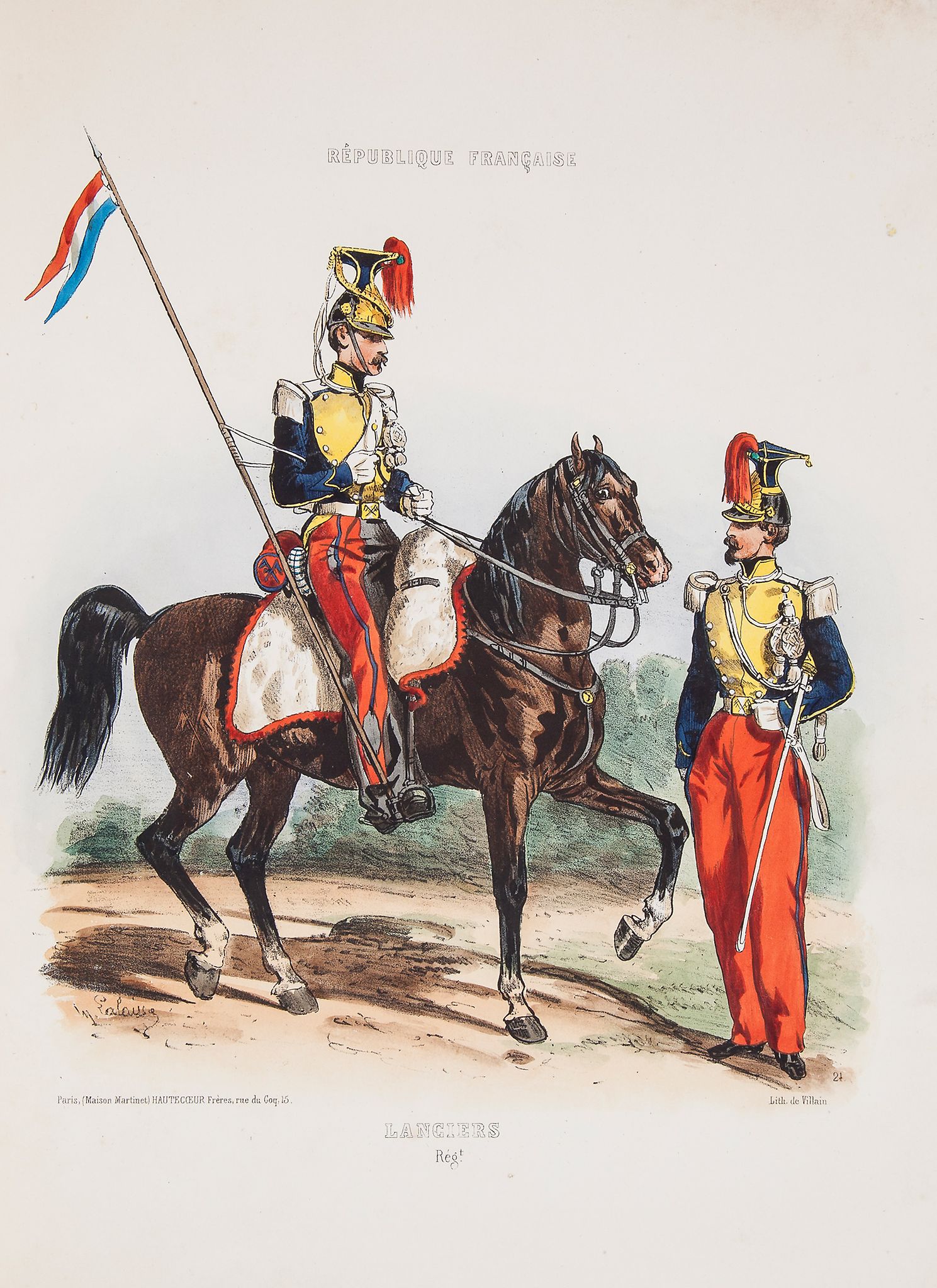 Lalaisse (Hippolyte) - République Française. Uniformes de l'Armée et de la Marine,   lithographed