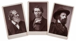 Photographic Portraits.- - Comprising 9 cartes-de-visite,  including portraits of Ruskin,