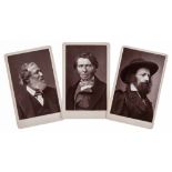 Photographic Portraits.- - Comprising 9 cartes-de-visite,  including portraits of Ruskin,