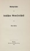 Gierke (Otto von) - Das Deutsche Genossenschaftsrecht,  4 vol.,   first edition ,  lacking front