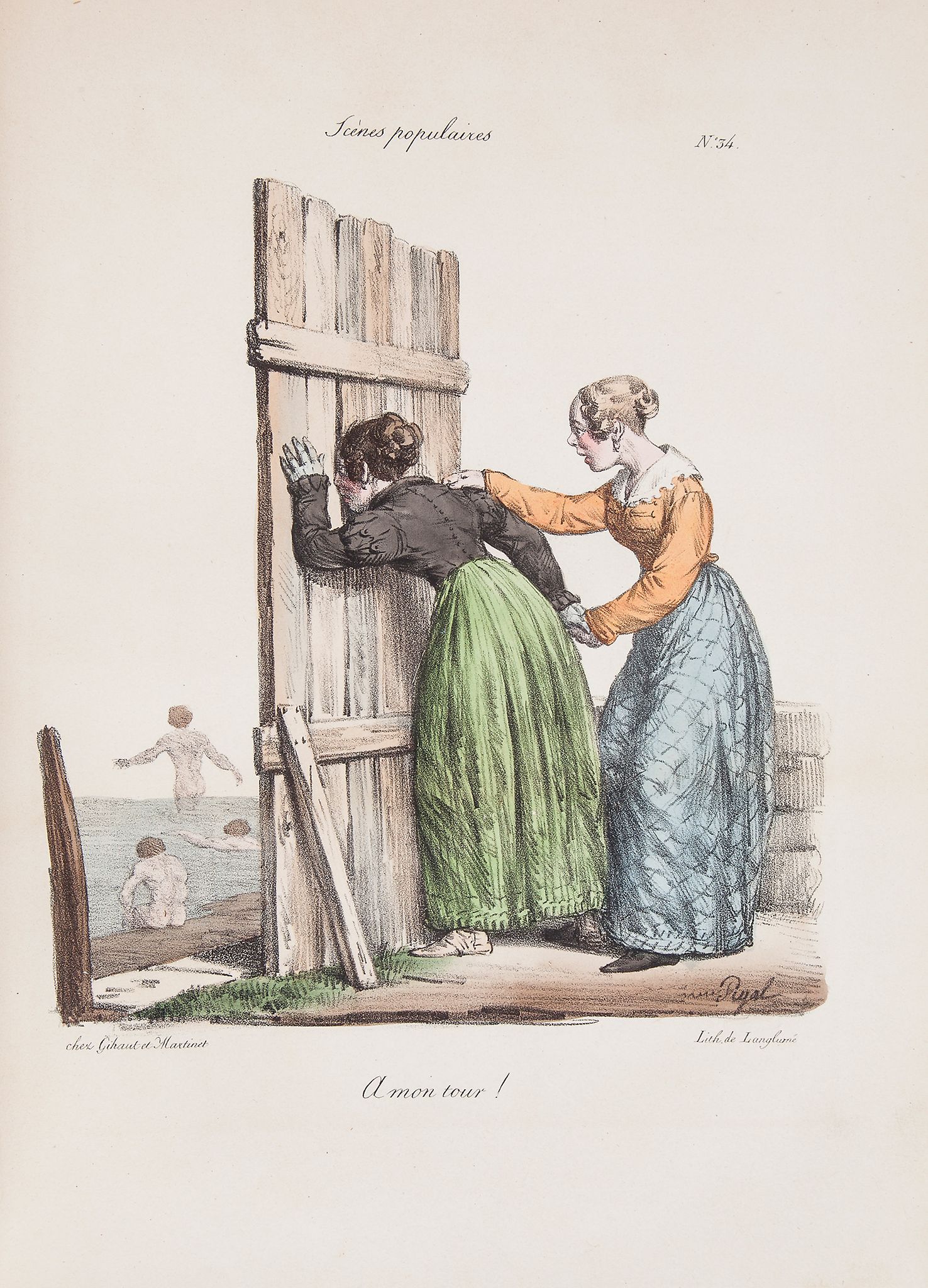 Pigal (Edme-Jean) - [Scènes Populaires],   50 hand-coloured lithographed plates,  1822;   Scènes - Image 2 of 2