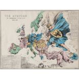 [Rose (Fred W.)] - The Avenger, an Allegorical War Map for 1877,  serio-comic map of Europe during
