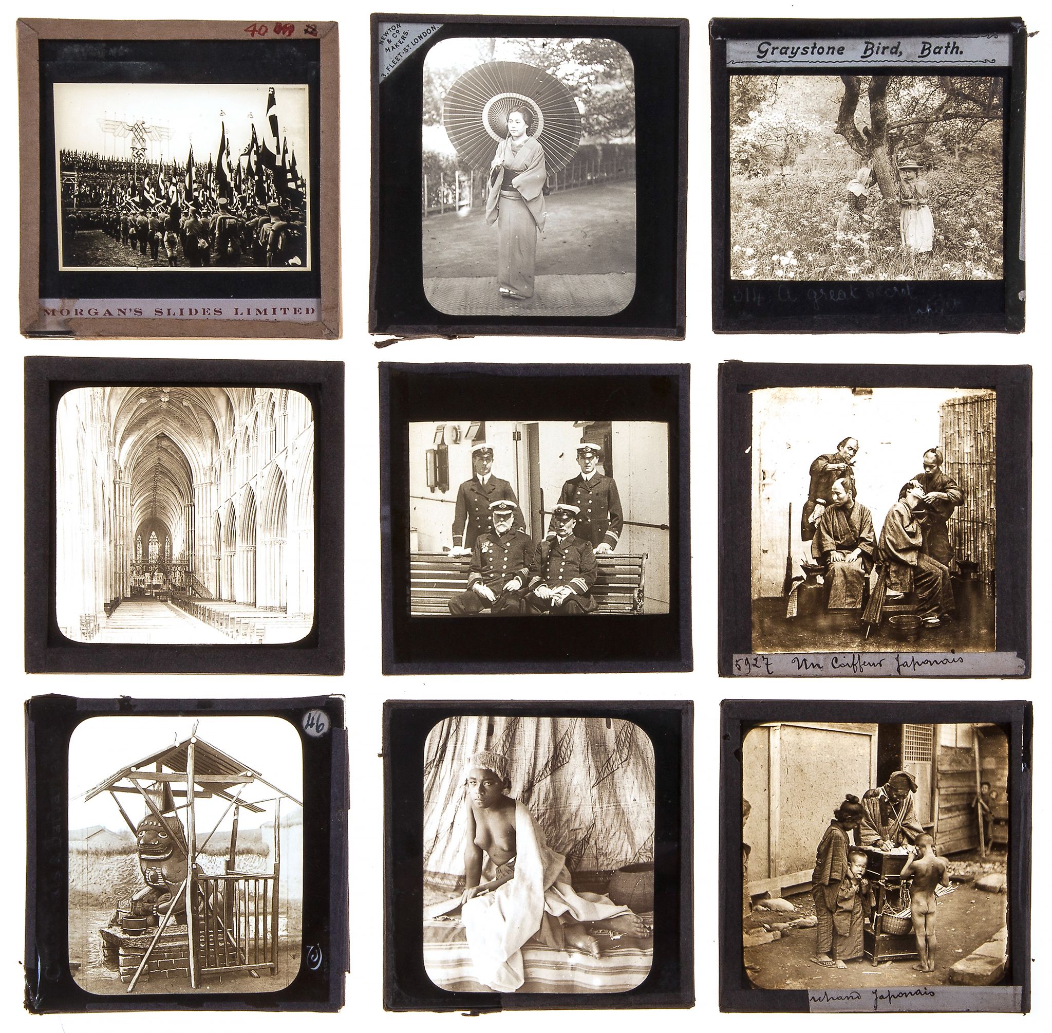 Photographers unknown - Glass Positive Slides,  c.1890s  Approximately 75 magic lantern slides, most - Image 2 of 2