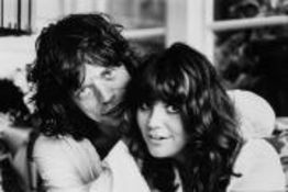 Carinthia West (b.1951) - Linda Ronstadt and Mick Jagger, Malibu, 1976