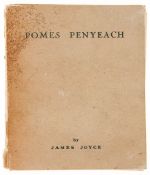 Joyce (James) - Pomes Penyeach,   first edition  ,   errata slip tipped in at end, text block loose,