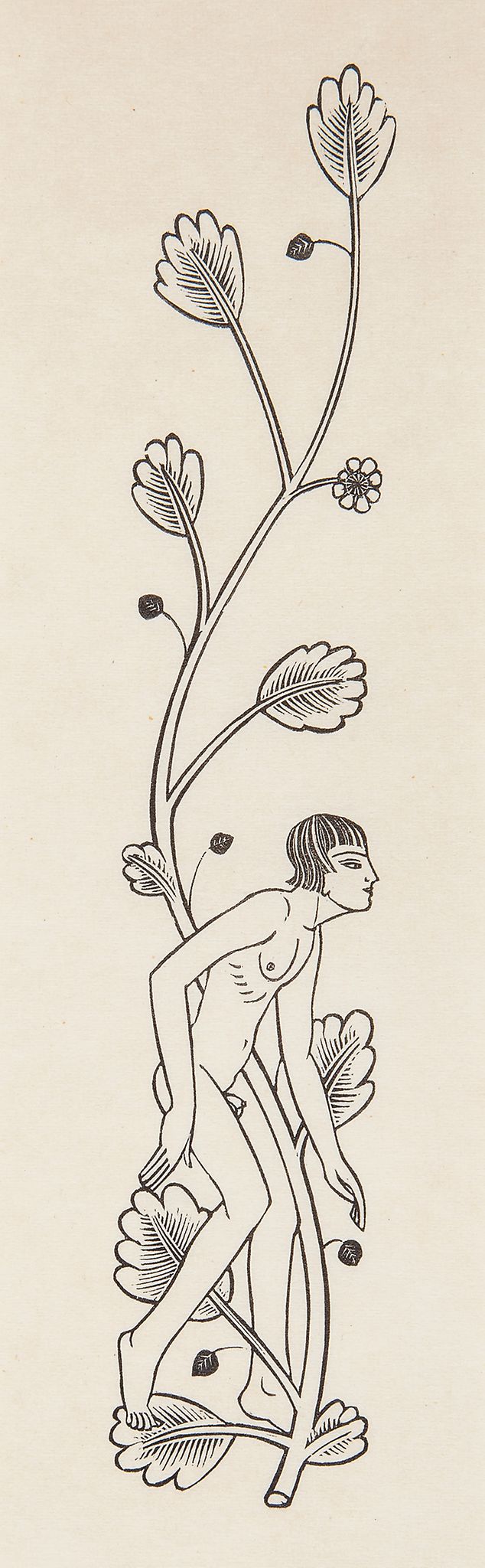 Gill (Eric) - 6 decorative borders,   comprising  : Girl and Cupid, 1926; Girl with Knee Raised, - Image 2 of 2