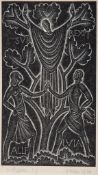 Gill (Eric) - Surrexit Alleluia,   wood-engraving, c.125 x 75mm., a fine impression on thin paper,