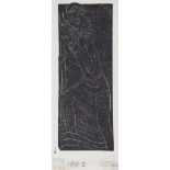Gill (Eric) - St.Christopher,   c.110 x 40mm., proof impression on fine paper laid down on heavier