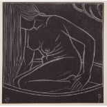 Gill (Eric) - Girl in the Bath II  [Portrait of Petra, the artist's daughter],   c.110 x 110mm.,