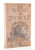 Jones (David) - Uncut woodblock for titlepage of 'Le Morte Darthur',   design and lettering in