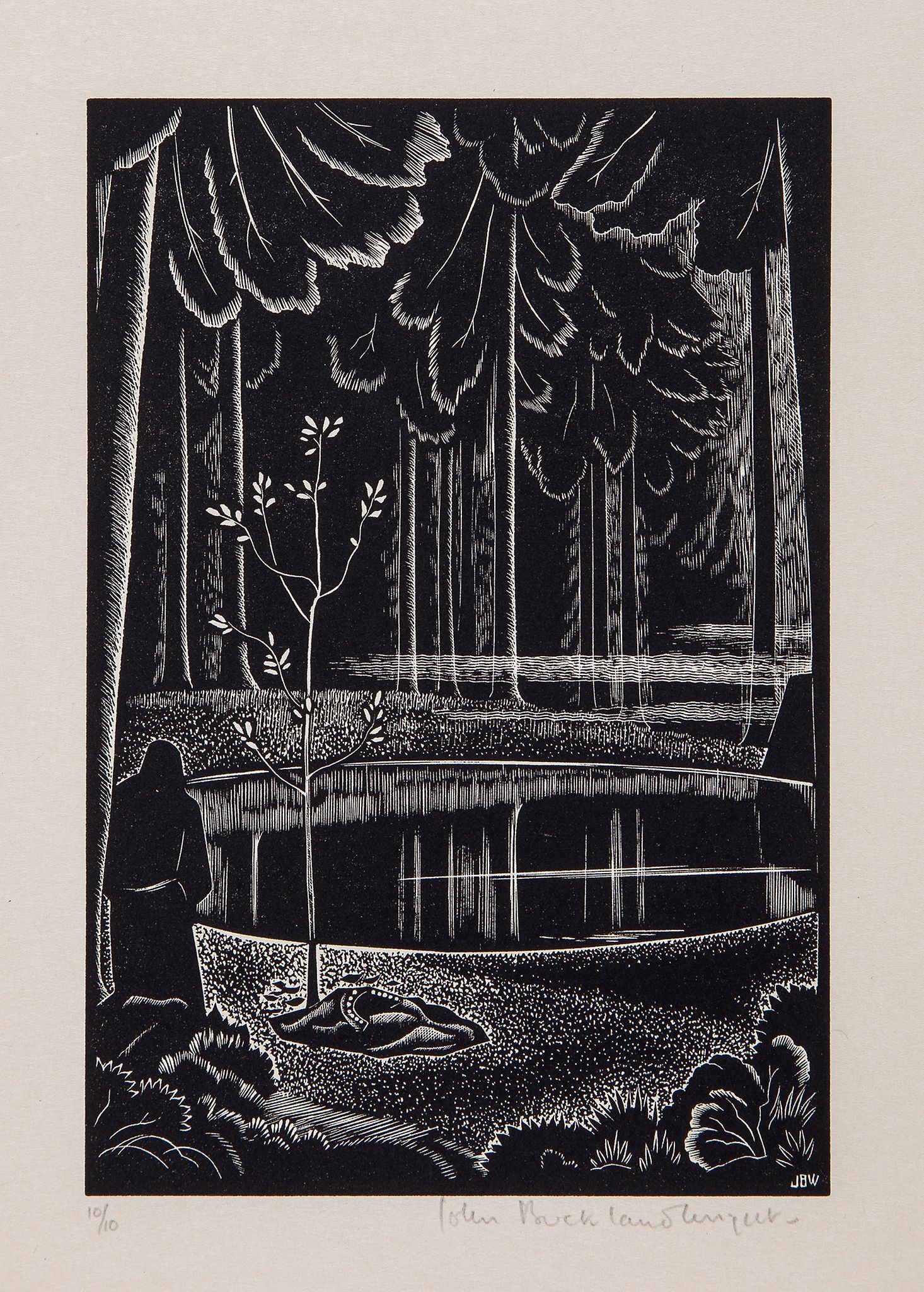 Buckland Wright (John) - 6 wood-engravings for A.Roland Holst's 'Tusschen Vuur en Maan',