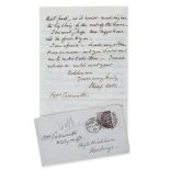 Webb -  Autograph Letter to Euphrosyne Cassavetti, 4pp   (Philip,  architect, built the Red House,