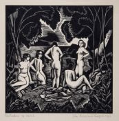 Buckland Wright (John) - Five Bathers,   wood-engraving, c.155 x 155mm.,   artist's proof for an