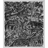 Jones (David) - The Chester Play of the Deluge,  the complete set of 10 wood-engravings for the