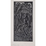 Gill (Eric) - Nigra sum sed formosa,   wood-engraving, c.150 x 70mm., fine impression on thin paper,