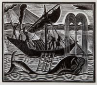 Jones (David) - The Whale,   wood-engraving, c.105 x 125mm. (sheet c.255 x 165mm.), printed on