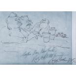 Steadman (Ralph) - Collection of cartoons,   3 original drawings by Ralph Steadman while in New