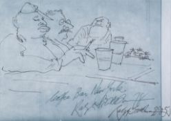 Steadman (Ralph) - Collection of cartoons,   3 original drawings by Ralph Steadman while in New