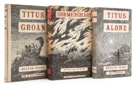 Peake (Mervyn) - [Gormenghast trilogy],  3 vol.,   comprising   Titus Groan,   signed by the author