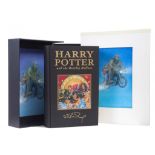 Rowling (J.K.) - Harry Potter and the Deathly Hallows,   first deluxe edition  ,   card signed by