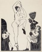 Gill (Eric) - The Dancer,   c.140 x 110mm. (sheet c.200 x 140mm.), on fine Japanese paper, inking
