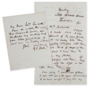Watts -  10 Autograph Letters signed G.F. Watts to Euphrosyne Cassavetti   (George Frederic,