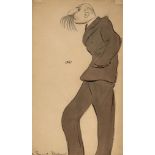 Beerbohm -  Mr Raymond Blathwayt, caricature standing portrait of the...   ( Sir   Max)     Mr