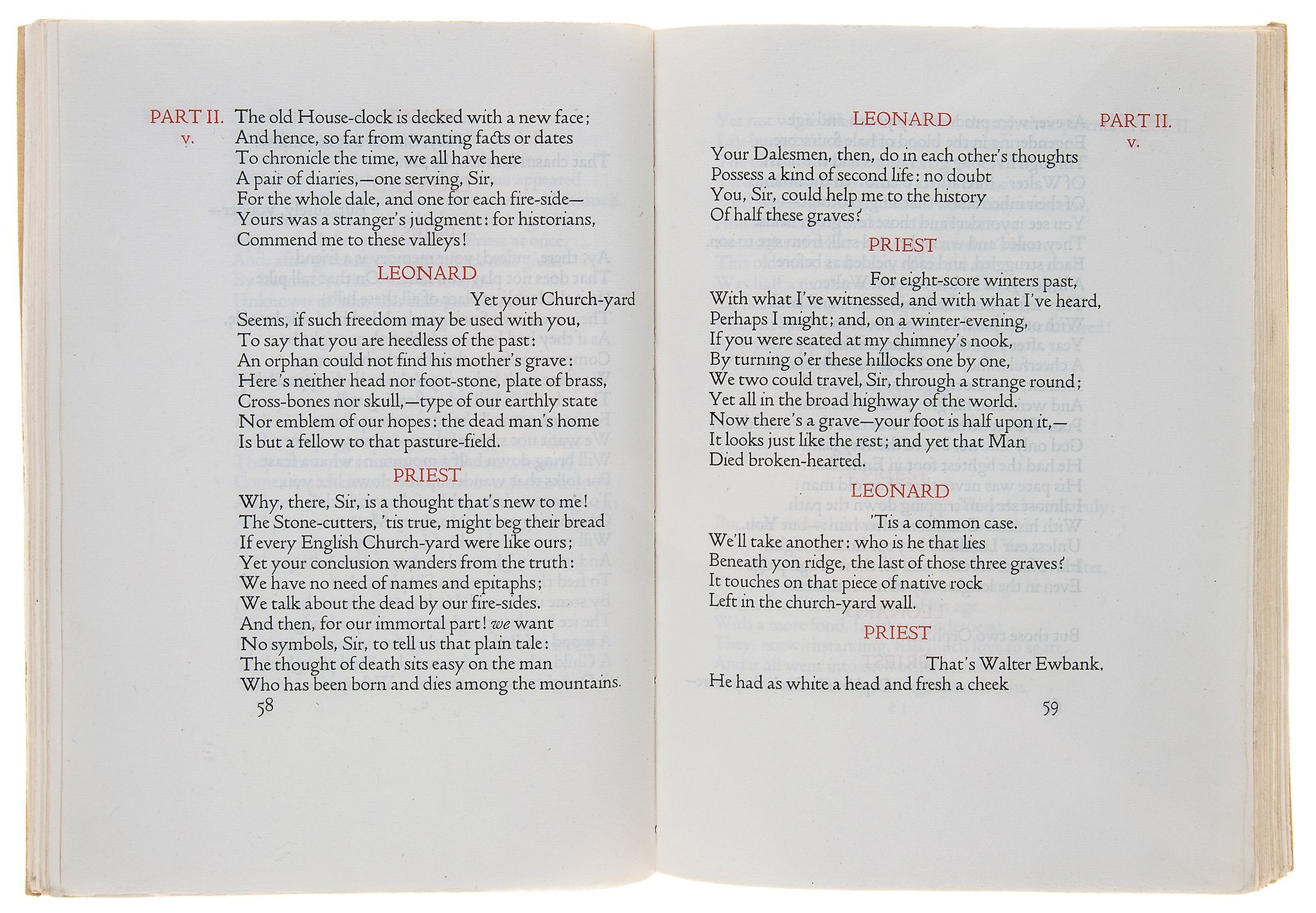 Wordsworth (William) - A Decade of Years: Poems...1798-1807,   one of 200 copies, printed in red and