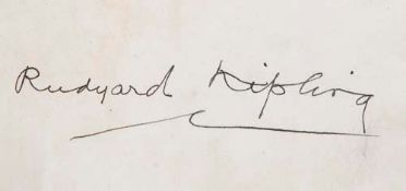 KIPLING, RUDYARD - ºrrack-room Ballads and Other Verses', Kipling clipped signature...  ºrrack-