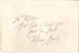GAYE, MARVIN - Unused envelope signed and inscribed "To Mike, God bless and keep you  Unused