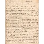 HERSCHEL, JOHN FREDERICK WILLIAM - Autograph letter signed , expressing his regrets for not