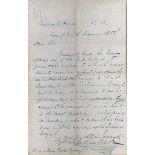 DICKENS, CHARLES - Autograph letter signed to Peter Le Neve- Foster  Autograph letter signed ('