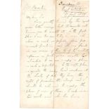 FARADAY, MICHAEL - Autograph letter signed to Peter Le Neve- Foster Secretary of the...  Autograph