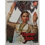 UMRAO JAAN - Original poster in colours, mounted, 101 x 75  Original poster in colours,   mounted,