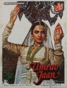 UMRAO JAAN - Original poster in colours, mounted, 101 x 75  Original poster in colours,   mounted,