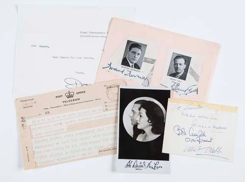 MIXED COLLECTION INCL. IVOR NOVELLO - Collection of signed postcards, letters and clipped - Image 2 of 2