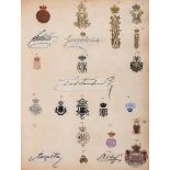 EUROPEAN ROYALTY - Autograph album with clipped signatures of European monarchs and...  Autograph