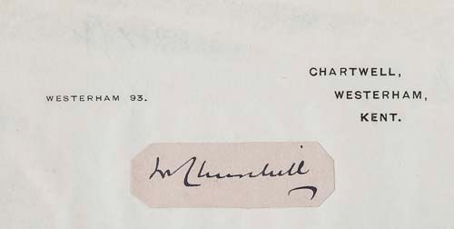 ROYALTY AND POLITICIANS INCL. WINSTON CHURCHILL - Autograph album containing letters, - Image 2 of 8