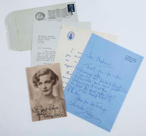 SMALL AUTOGRAPH COLLECTION - INCL. MORECAMBE - Small group of signed letters and photographs