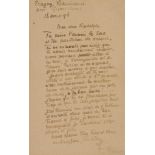 PISSARRO, CAMILLE - Autograph letter signed in French, addressed to "Mon cher Rodolphe  Autograph