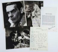 CLASSIC HOLLYWOOD - Collection of photographs and cards signed by prominet Hollywood...