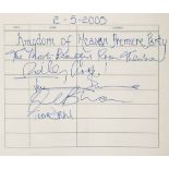 AUTOGRAPHS COLLECTION - Visitor's book for the Banqueting House, which held various dinners