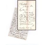 PAXTON, JOSEPH - Two autograph letters signed to the Secretary of the Society of Arts  Two autograph