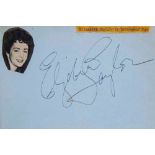 AUTOGRAPH ALBUM - INCL. ELIZABETH TAYLOR - Autograph album with signatures of British and American