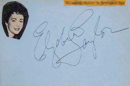 AUTOGRAPH ALBUM - INCL. ELIZABETH TAYLOR - Autograph album with signatures of British and American