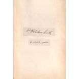 ROBERTSON SMITH, WILLIAM - Signatures in English and Arabic, clipped and pasted onto album page
