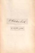 ROBERTSON SMITH, WILLIAM - Signatures in English and Arabic, clipped and pasted onto album page
